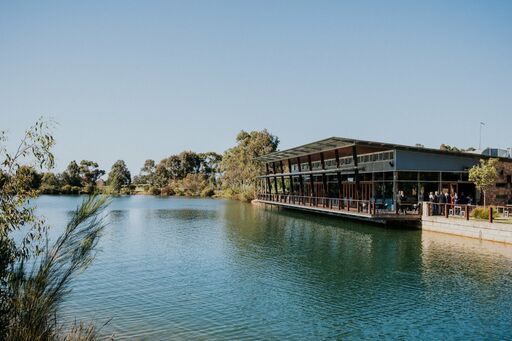 Gorgeous views across the lake at Black Brewing